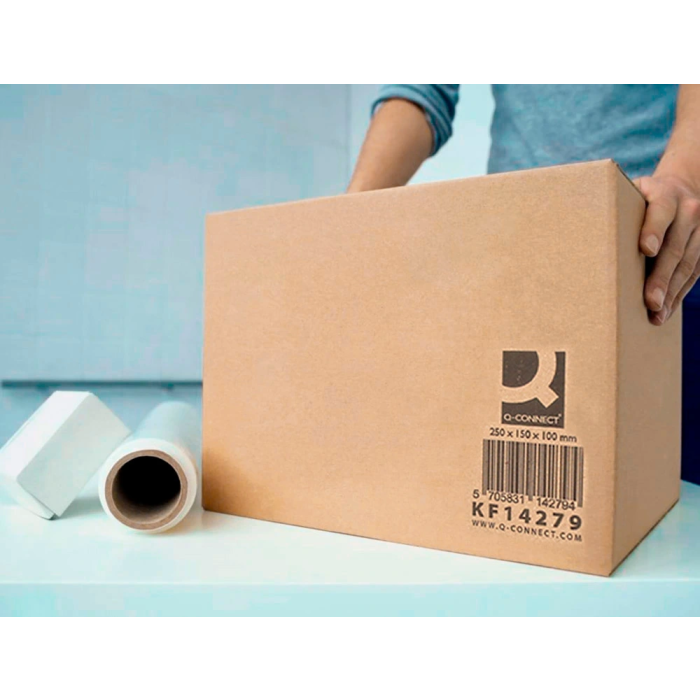 Q-connect Caja embalar americana carton reciclado canal simple 5 mm color kraft 250x150x100 mm 8