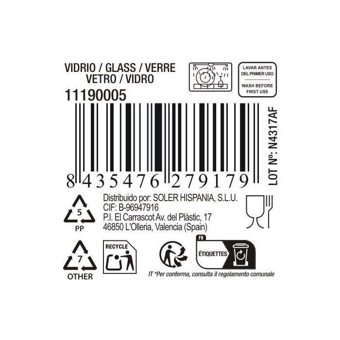 Vaso Lavere 365 cc - Inde (48 Unidades) 10 Vaso Lavere 365 cc - Inde (48 Unidades) 10
