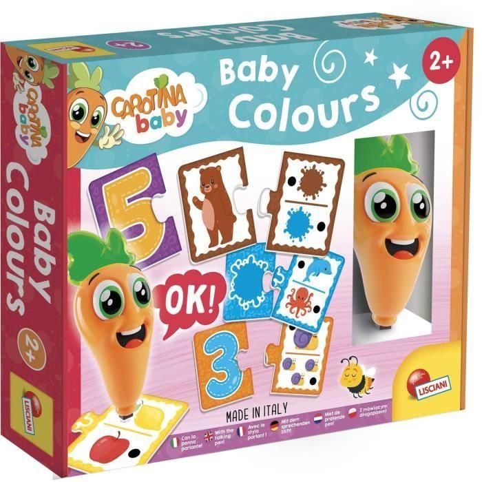 Lisciani Giochi LIS8008324107292 Bolígrafo parlante Carotina Baby interactivo para aprender colores