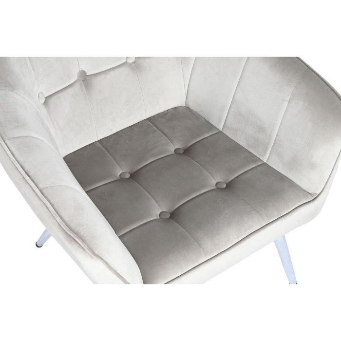 Butaca Home ESPRIT Gris Crema Dorado Plateado Poliéster Metal 74 x 74 x 90 cm 74 x 67 x 90 cm 5 Butaca Home ESPRIT Gris Crema Dorado Plateado Poliéster Metal 74 x 74 x 90 cm 74 x 67 x 90 cm 5
