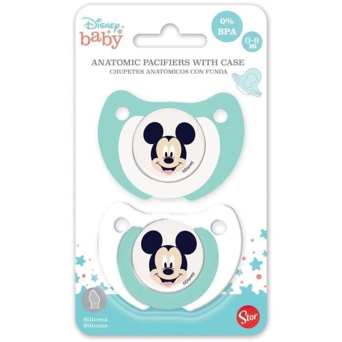 Set de chupetes anatómicos Mickey 0-6 meses 1 Set de chupetes anatómicos Mickey 0-6 meses 1