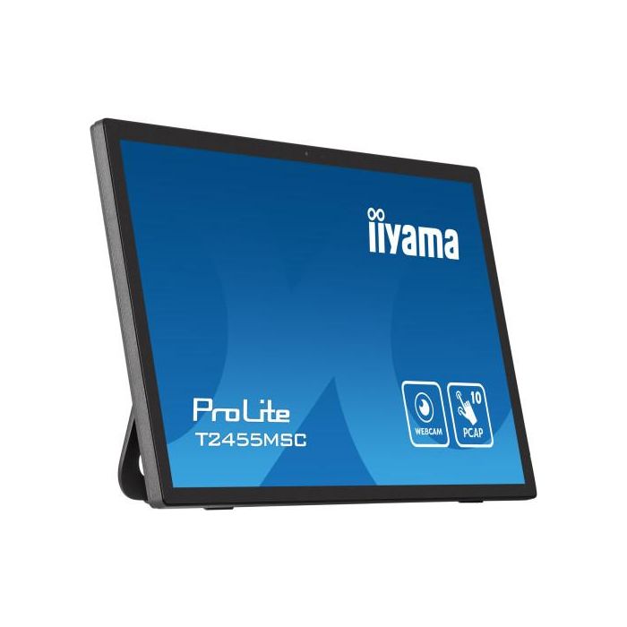 Iiyama T2455MSC-B1 Monitor táctil 24" IPS Full HD 1920x1080, HDMI, DisplayPort, USB 3.0, altavoces, webcam y micrófono 3