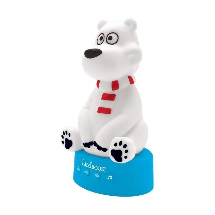 Lexibook Contador de cuentos oso 3D con luz nocturna, música y variación de color (17 cm, francés) 1