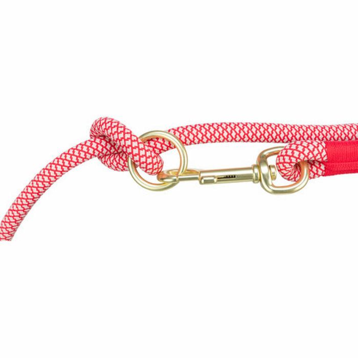 Ramal ajustable para perro Trixie Soft Rope Rojo Crema S S/XL 3