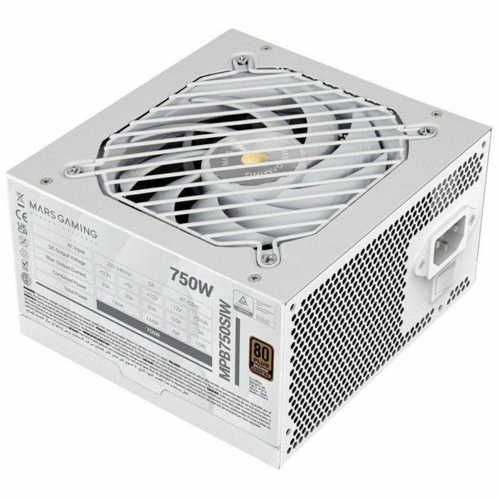 Fuente de Alimentación Mars Gaming MPB750SIW ATX 750 W 80 Plus Bronze Fuente de Alimentación Mars Gaming MPB750SIW ATX 750 W 80 Plus Bronze