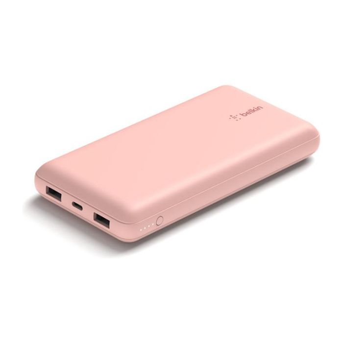 Belkin BPB012btRG Powerbank, 20.000mAh, 15W, USB-A y USB-C, Rosa 1 Belkin BPB012btRG Powerbank, 20.000mAh, 15W, USB-A y USB-C, Rosa 1