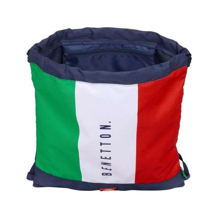 Bolsa Mochila con Cuerdas Benetton Flag Azul marino 35 x 40 x 1 cm 2 Bolsa Mochila con Cuerdas Benetton Flag Azul marino 35 x 40 x 1 cm 2