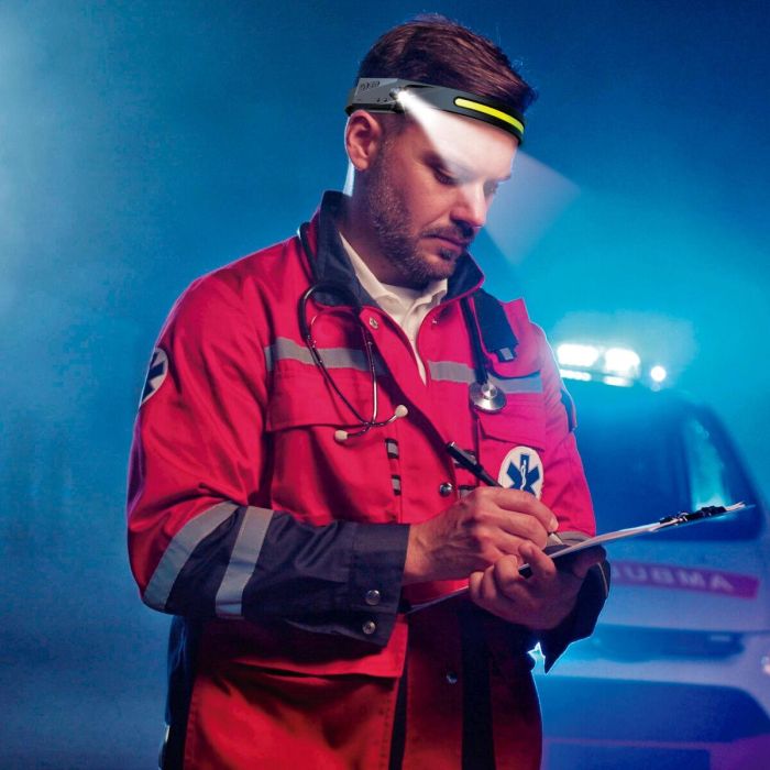 Linterna Frontal LED Recargable y Ajustable Velamp 5 W 350 lm 1