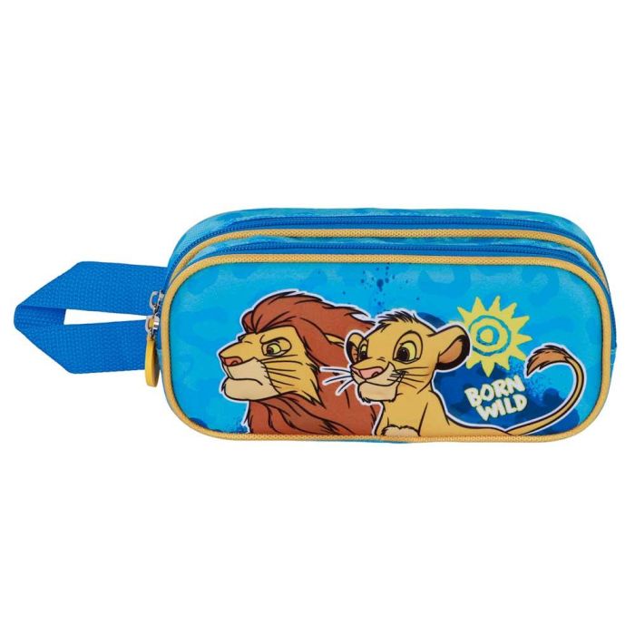 Disney El Rey León Estuche Portatodo 3D Doble Azul 1,50 L con Diseño en Relieve 1
