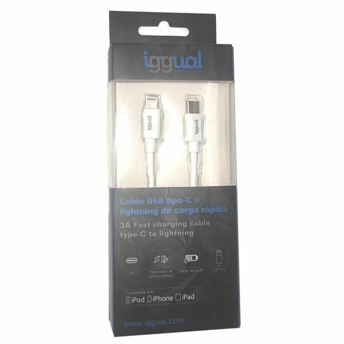 Cable USB-C a Lightning iggual IGG317761 0 Cable USB-C a Lightning iggual IGG317761 0