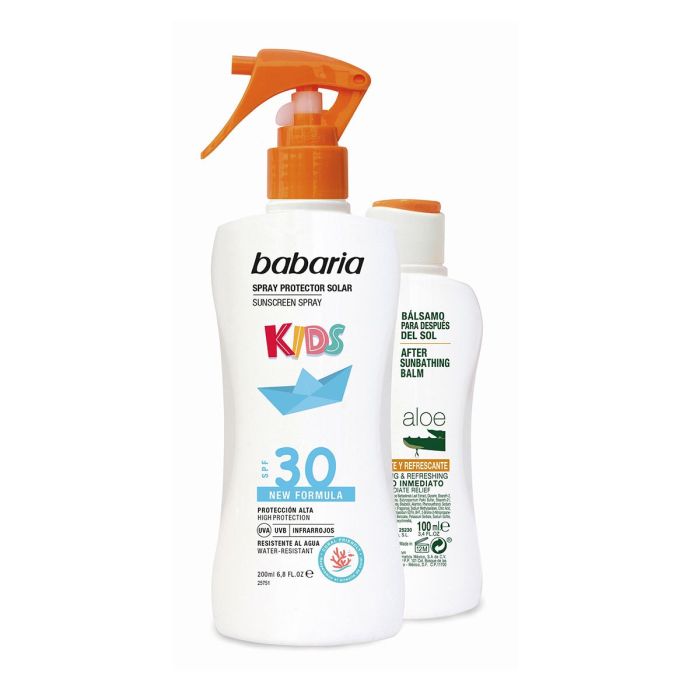 Babaria Kids spray protector solar SPF30 200 ml + aloe vera balsamo 100 ml
