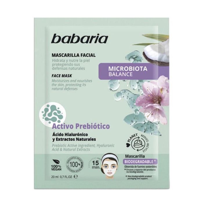 Babaria Acido hyaluronico mascarilla facial microbiota 20 ml