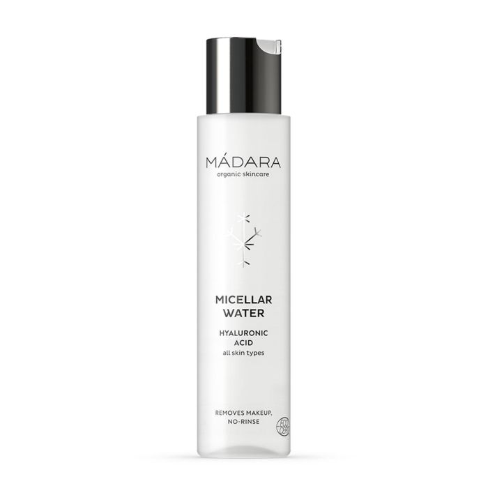 Mádara Organic Skincare Agua Micelar Facial Limpiadora con Ácido Hialurónico, Rosa y Aloe Vera 100 ml para Mujer Mádara Organic Skincare Agua Micelar Facial Limpiadora con Ácido Hialurónico, Rosa y Aloe Vera 100 ml para Mujer