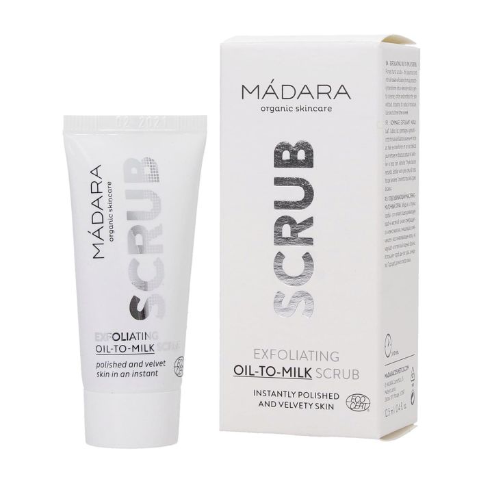 Mádara Organic Skincare Exfoliante Transformador Óleo a Leche con Arena Volcánica, Aceite de Albaricoque y Avena para Mujer 60 ml Mádara Organic Skincare Exfoliante Transformador Óleo a Leche con Arena Volcánica, Aceite de Albaricoque y Avena para Mujer 60 ml