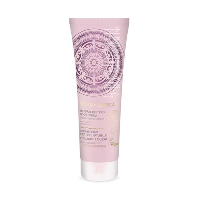 NATURA SIBERICA Crema Corporal Pétalos de la Tundra 200ml – Rosa Ártica y Amaranto – Vegana, Suavidad Duradera