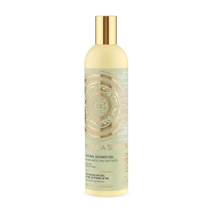 NATURA SIBERICA Gel de Ducha Miel de Piñas de Cedro Nutritivo e Hidratante, Certificado Ecocert, 400ml