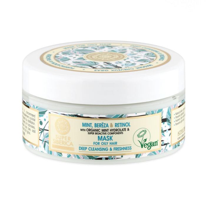 Natura Siberica Menta abedul retinol mascarilla capilar cabello graso 400 ml