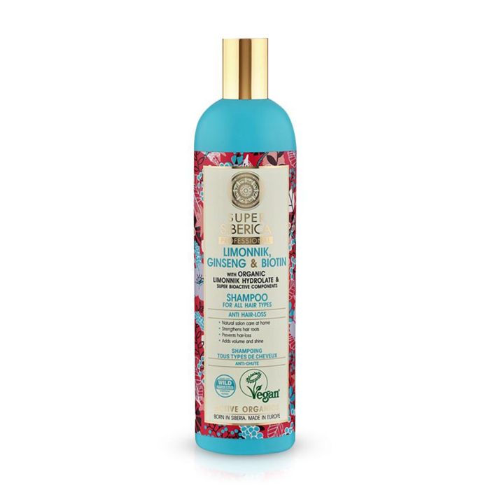 Natura Siberica Schizandra ginseng y biotina champu profesional 400 ml