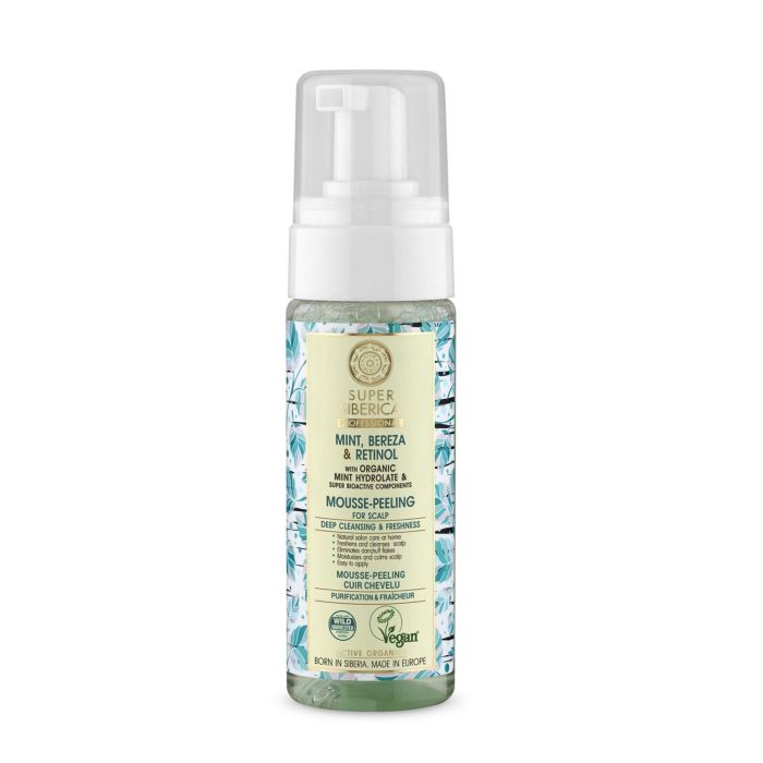 Natura Siberica Super Siberica Mousse-Peeling Cabello Graso Limpieza Profunda y Equilibrio Cuero Cabelludo 170 ml