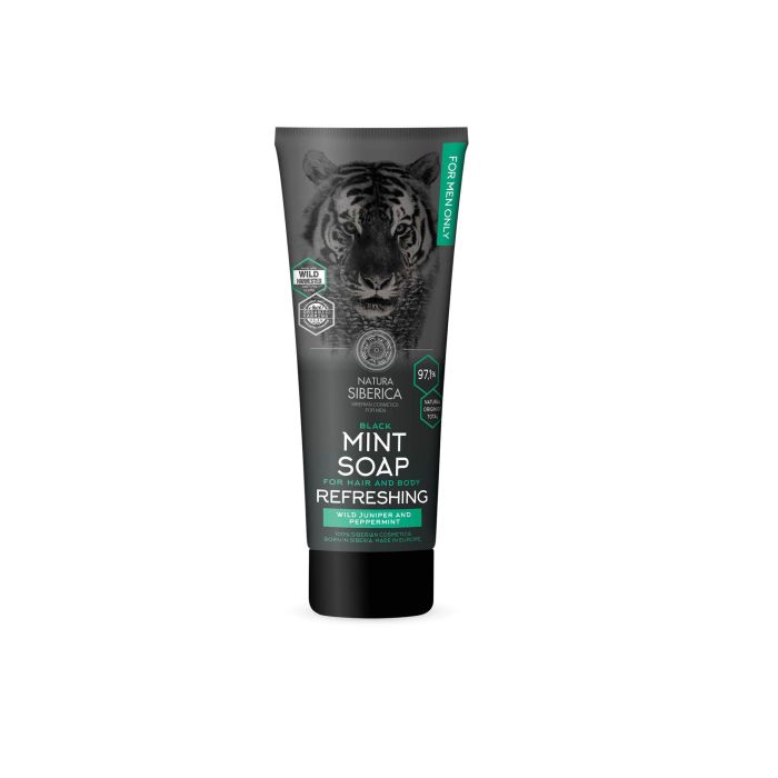 Natura Siberica Jabón de Menta para Cabello y Cuerpo 200ml Refrescante y Tonificante