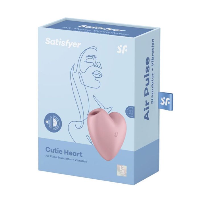 Satisfyer Cutie heart estimulador y vibrador de aire rosa