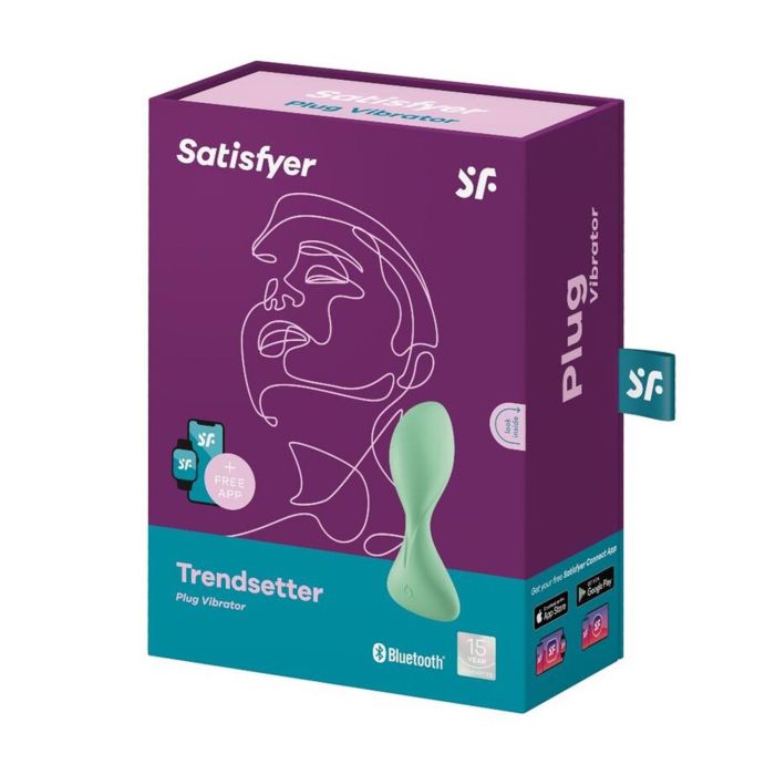 Satisfyer Trendsetter plug vibrator verde con app