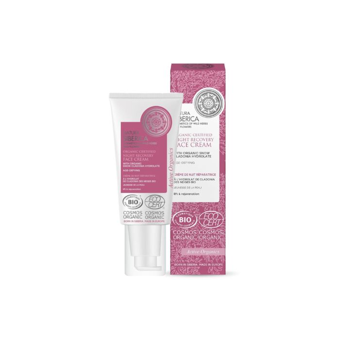 NATURA SIBERICA Crema Facial de Noche Antienvejecimiento 50 ml, Regeneradora y Reafirmante, Vegana, Certificación Ecocert