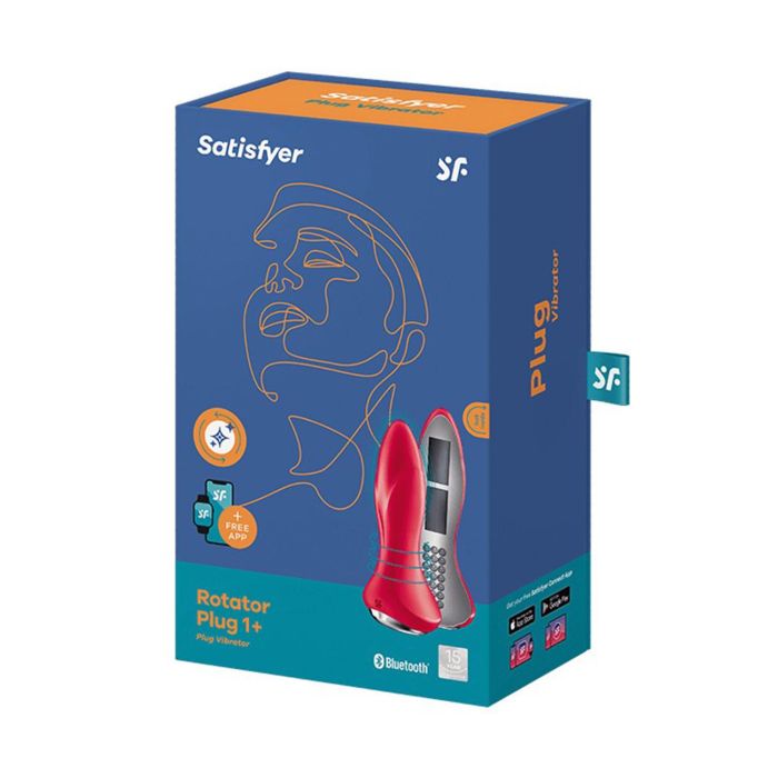 Satisfyer Rotator plug 1+ plug vibrator rojo
