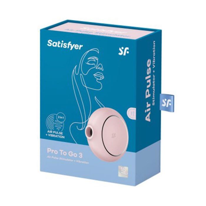 Satisfyer Pro to go 3 vibrador y estimulador de aire rosa