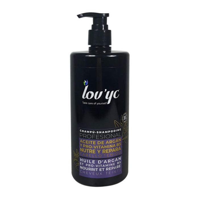 Lovyc Aceite de argan y provitamina b5 champú cabello teñido nutre y repara 750 ml