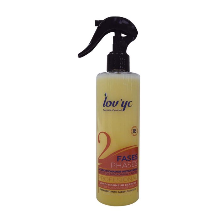 Lovyc Bi-phase acondicionador instantaneo aceite de macadamia y argan cabellos secos 300 ml