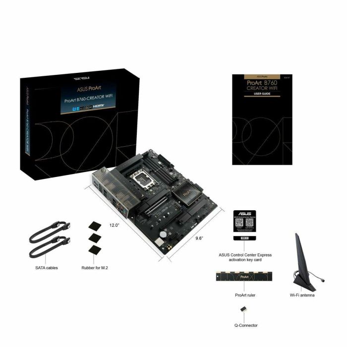 ASUS 90MB1FY0-M0EAY0 Placa Base Intel B760 LGA 1700 ATX, Compatible con Intel Core i3/i5/i7/i9, DDR5, Wi-Fi 6 14