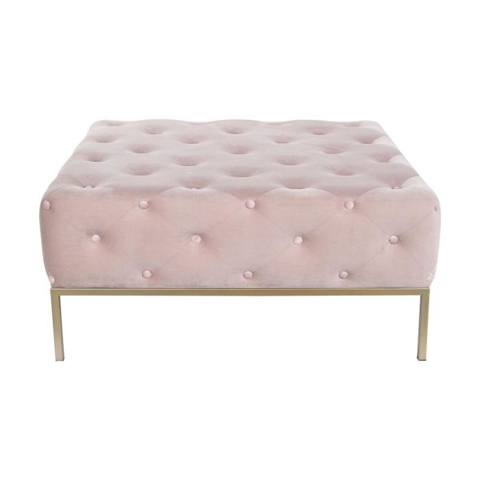 Banqueta DKD Home Decor Rosa Dorado Metal 100 x 100 x 45 cm 1 Banqueta DKD Home Decor Rosa Dorado Metal 100 x 100 x 45 cm 1