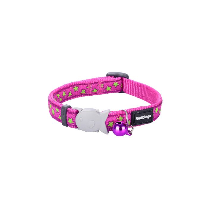Collar para Perro Red Dingo STYLE STARS LIME ON HOT PINK 31-47 cm 3 Collar para Perro Red Dingo STYLE STARS LIME ON HOT PINK 31-47 cm 3