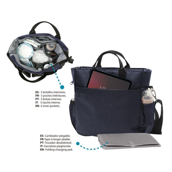 Bolso Bandolera De Maternidad Azul Marino 4 Bolso Bandolera De Maternidad Azul Marino 4