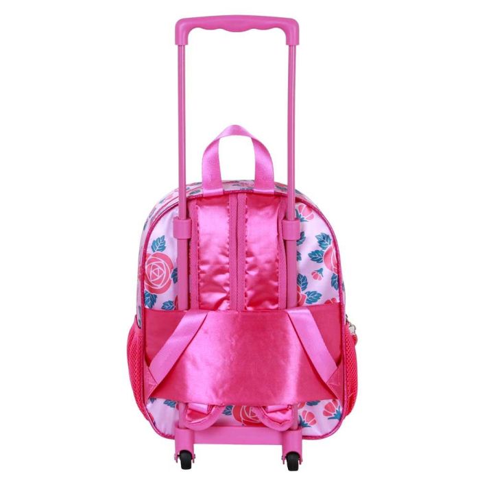 Disney Princesas Mochila 3D con Ruedas Pequeña Flowers Rosa 3 Disney Princesas Mochila 3D con Ruedas Pequeña Flowers Rosa 3