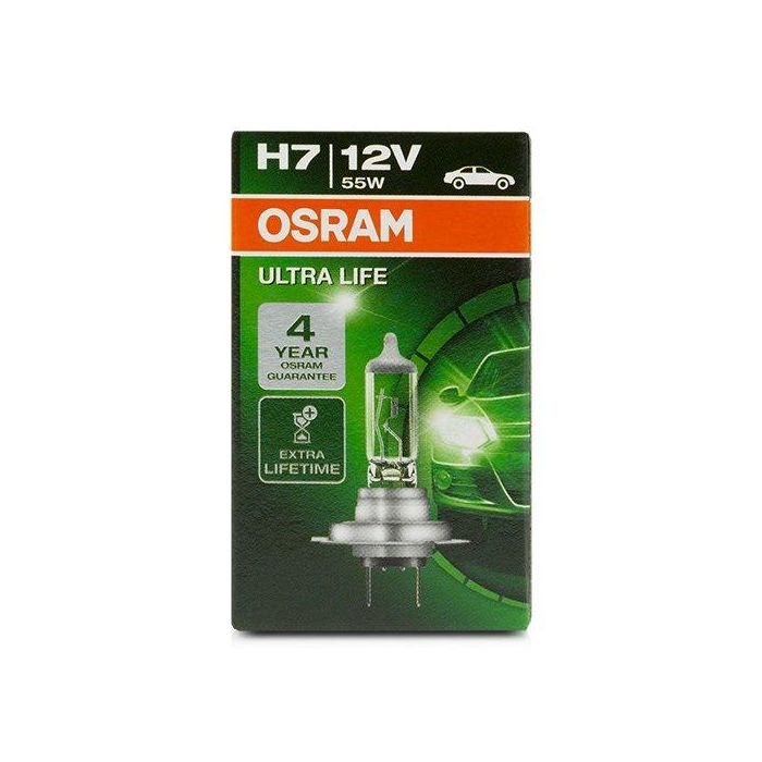 Osram OS64210ULT Lámpara Halógena Ultra Life H7 12V 55W PX26d para Faros Delanteros Larga Duración 3 Años Garantía 2 Osram OS64210ULT Lámpara Halógena Ultra Life H7 12V 55W PX26d para Faros Delanteros Larga Duración 3 Años Garantía 2