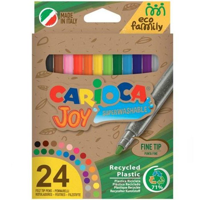 Set de Rotuladores Carioca Joy Eco Family 24 Piezas Multicolor (24 Unidades) 1