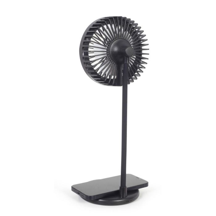 Gembird TA-WPC10-LEDFAN-01 Soporte Cargador Inalámbrico QI 10W con Ventilador para Teléfonos Negro