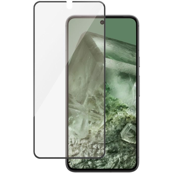 PanzerGlass Protector de Pantalla Ultra-Wide Fit para Google Pixel 8, Antirrayas, Antigolpes y Antibacteriano
