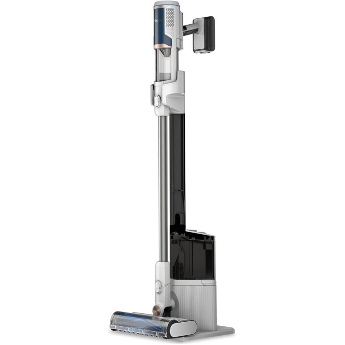 Shark BU3521EU Aspiradora escoba 2 en 1 sin bolsa, Azul/Blanco, 240W, 40 min autonomía, para alfombras y suelos duros 1