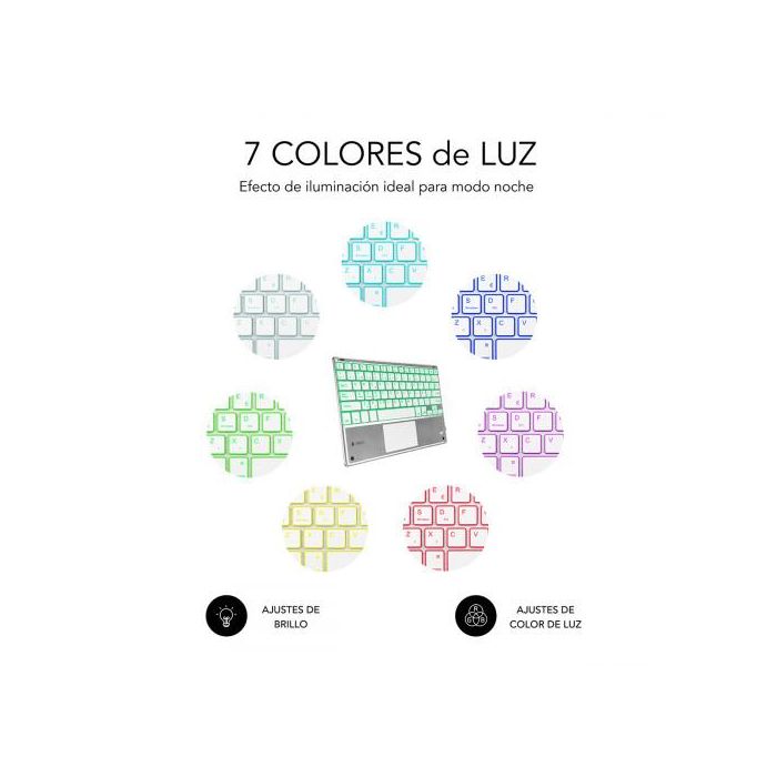 SUBBLIM Teclado Smart Backlit BT Keyboard Touchpad Silver 5 SUBBLIM Teclado Smart Backlit BT Keyboard Touchpad Silver 5