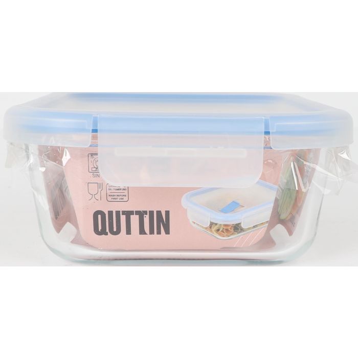 Inde Fiambrera Rectangular con Tapa Hermética "Boho" 20.5 cm x 15.5 cm x 7 cm (6 Unidades)