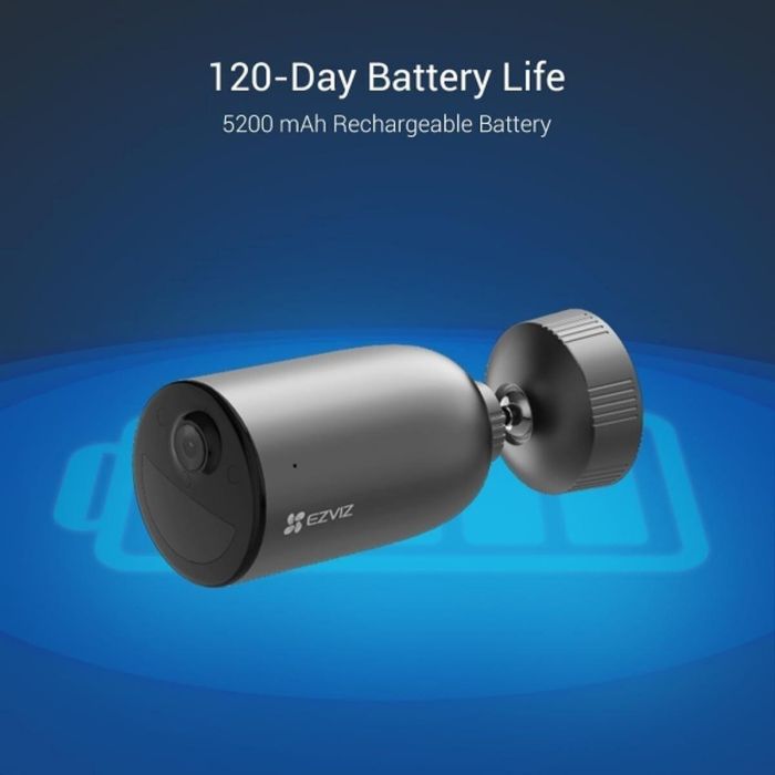 EZVIZ EB3 4G Kit Cámara de Seguridad IP Exterior 2K con Panel Solar 5W - Batería Larga Duración para Vigilancia 24/7 5