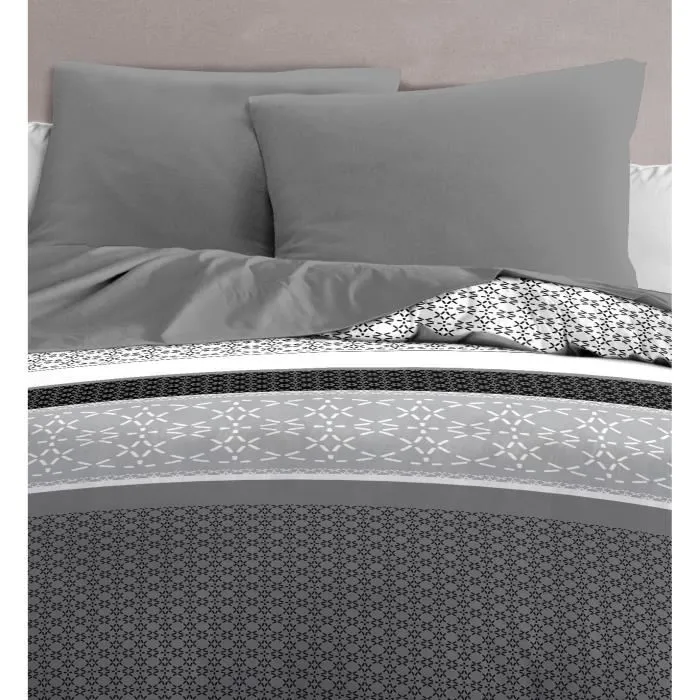 Home Linge Passion HOM3701393718646 Juego de 2 Fundas de Almohada 63 x 63 cm Gris Antracita 1