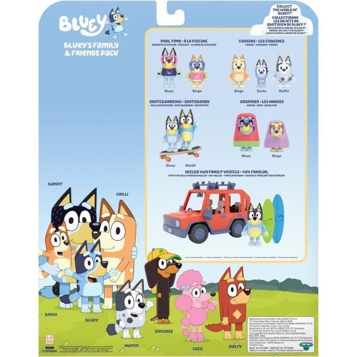 Figuras - BLUEY - Caja de 8 personajes - Figuras articuladas - Universo de la serie - Mixtas 3 Figuras - BLUEY - Caja de 8 personajes - Figuras articuladas - Universo de la serie - Mixtas 3