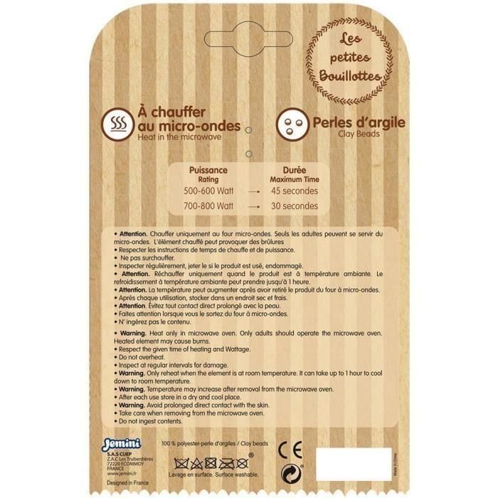 JEMINI Peluche botella de agua caliente Pingüino - Para calentar en el microondas microperlas de arcilla +/- 19 cm 2 JEMINI Peluche botella de agua caliente Pingüino - Para calentar en el microondas microperlas de arcilla +/- 19 cm 2