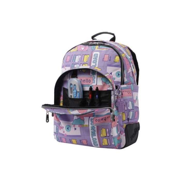 Totto Mochila Escolar Crayoles Morado 20 Litros con Neceser y Bolsa Extraíble MA04ECO029-2210N-2QI 4 Totto Mochila Escolar Crayoles Morado 20 Litros con Neceser y Bolsa Extraíble MA04ECO029-2210N-2QI 4