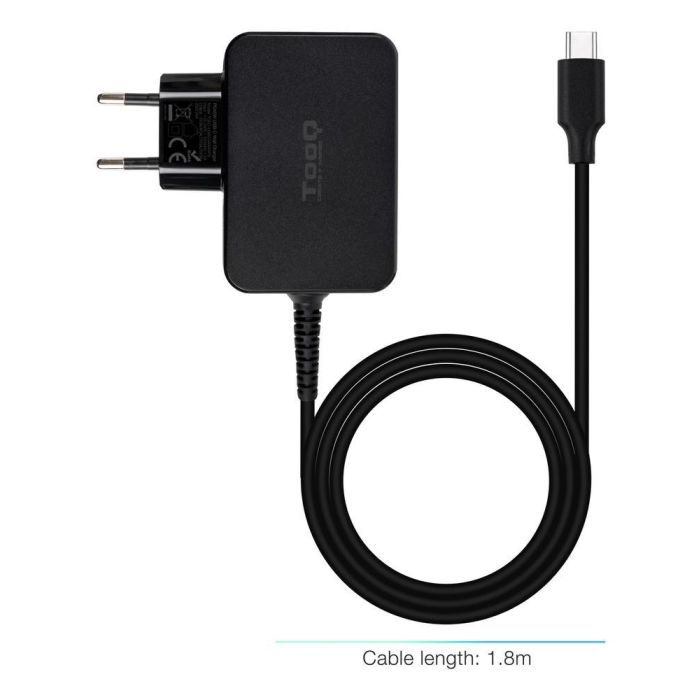TOOQ Cargador portatil gan USB-C pd 45W, negro 1