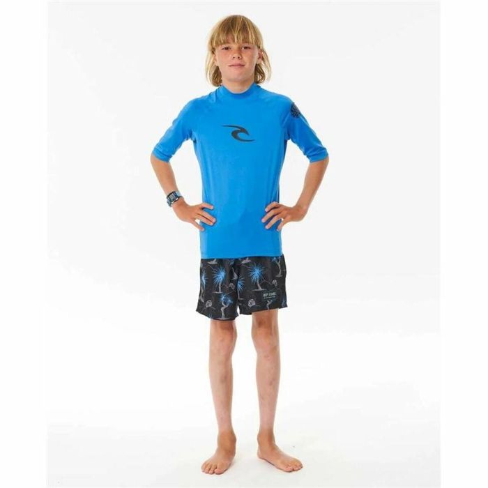 Camiseta de Manga Corta Hombre Rip Curl Wave pf Azul cielo 14 Años 1 Camiseta de Manga Corta Hombre Rip Curl Wave pf Azul cielo 14 Años 1
